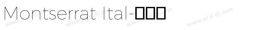 Montserrat Ital字体转换